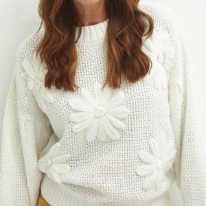 NWT Limited Edition Lolita Embroidered Floral Sweater (S/M)